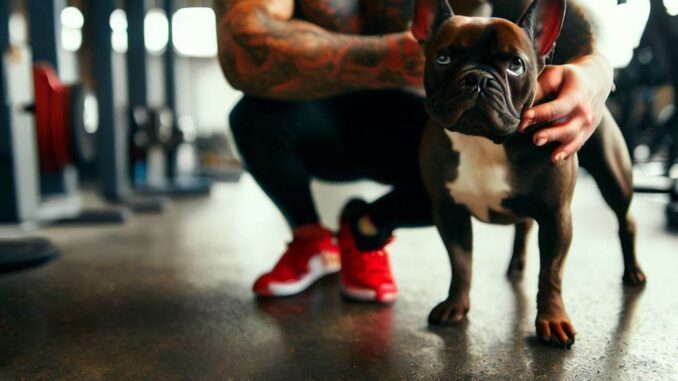 dog in gym